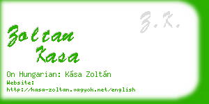 zoltan kasa business card
