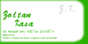 zoltan kasa business card